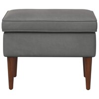 Voetenbank Donkergrijs 55 x 35 x 41 cm Fluweel 3