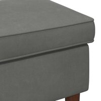 Voetenbank Donkergrijs 55 x 35 x 41 cm Fluweel 5