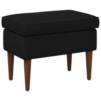 Voetenbank Zwart 55 x 35 x 41 cm Fluweel 2