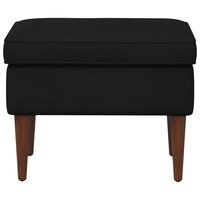 Voetenbank Zwart 55 x 35 x 41 cm Fluweel 3