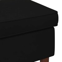 Voetenbank Zwart 55 x 35 x 41 cm Fluweel 5