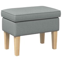 Voetenbank Lichtgrijs 55 x 35 x 41 cm Stof 2