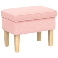 Voetenbank Roze 55 x 35 x 41 cm Boucl&amp;eacute; 2