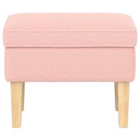 Voetenbank Roze 55 x 35 x 41 cm Boucl&amp;eacute; 3