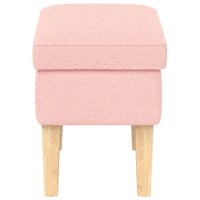 Voetenbank Roze 55 x 35 x 41 cm Boucl&amp;eacute; 4