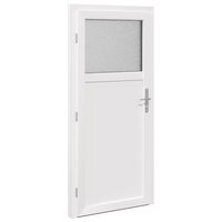 Zij-ingangsdeur 98 x 198 cm PVC Antraciet 9