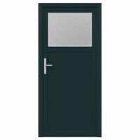 Zij-ingangsdeur 88 x 198 cm PVC Antraciet 2