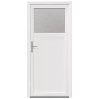 Zij-ingangsdeur 98 x 198 cm PVC Wit 2