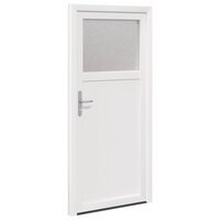 Zij-ingangsdeur 88 x 198 cm PVC Wit 5