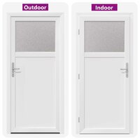 Zij-ingangsdeur 88 x 198 cm PVC Wit 7