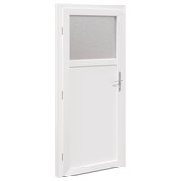 Zij-ingangsdeur 88 x 198 cm PVC Wit 9