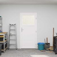 Zij-ingangsdeur 98 x 198 cm PVC Wit 3