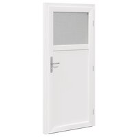 Zij-ingangsdeur 98 x 198 cm PVC Wit 9