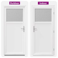 Zij-ingangsdeur 88 x 198 cm PVC Wit 7