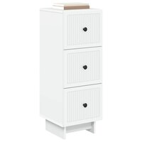 ladekast Wit 33 x 34,5 x 90 cm Bewerkt hout 3