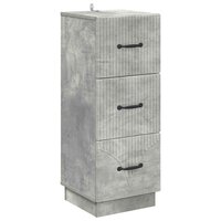 ladekast 33 x 34,5 x 87 cm Bewerkt hout Betongrijs 2