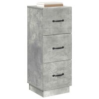 ladekast 33 x 34,5 x 87 cm Bewerkt hout Betongrijs 3