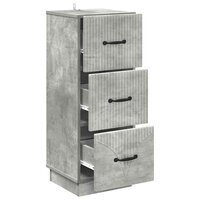 ladekast 33 x 34,5 x 87 cm Bewerkt hout Betongrijs 5