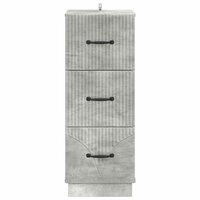 ladekast 33 x 34,5 x 87 cm Bewerkt hout Betongrijs 6