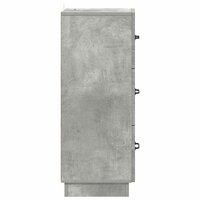ladekast 33 x 34,5 x 87 cm Bewerkt hout Betongrijs 7