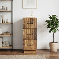 ladekast 33 x 34,5 x 87 cm Bewerkt hout Oud hout 4