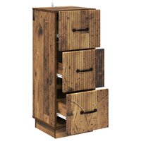 ladekast 33 x 34,5 x 87 cm Bewerkt hout Oud hout 5