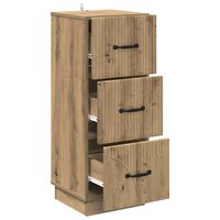 ladekast 33 x 34,5 x 87 cm Bewerkt hout Artisanaal eiken 5