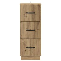 ladekast 33 x 34,5 x 87 cm Bewerkt hout Artisanaal eiken 6