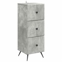 ladekast Betongrijs 33 x 34,5 x 90 cm Bewerkt hout 2