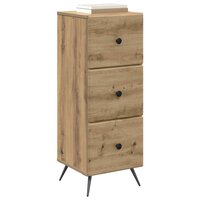 ladekast 33 x 34,5 x 90 cm Bewerkt hout Artisanaal eiken 3