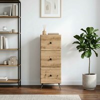 ladekast 33 x 34,5 x 90 cm Bewerkt hout Artisanaal eiken 4