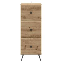 ladekast 33 x 34,5 x 90 cm Bewerkt hout Artisanaal eiken 6