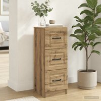 ladekast 33 x 34,5 x 87 cm Bewerkt hout Artisanaal eiken 4