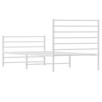 Bedframe met hoofd- en voeteneinde metaal wit 90x190 cm 8