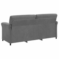 3-Zitsbank Donkergrijs 198 x 83 x 95 cm Fluweel 5