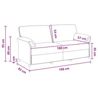 3-Zitsbank Donkergrijs 198 x 83 x 95 cm Fluweel 8