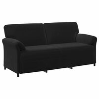 3-Zitsbank Zwart 198 x 83 x 95 cm Fluweel 2