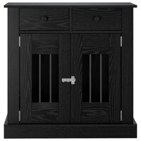 Hondenbench Meubel Zwart eiken 80 x 47,5 x 80 cm Bewerkt hout 4