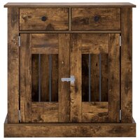 Hondenbench Meubel Gerookt eiken 80 x 47,5 x 80 cm Bewerkt hout 4
