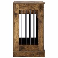 Hondenbench Meubel Gerookt eiken 80 x 47,5 x 80 cm Bewerkt hout 5