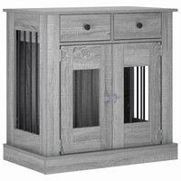 Hondenbench Meubel Grijs Sonoma 80 x 47,5 x 80 cm Bewerkt hout 2