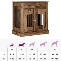 Hondenbench Meubel Oud hout 80 x 47,5 x 80 cm Bewerkt hout 9