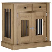 Hondenbench Meubel Artisanaal eiken 80 x 47,5 x 80 cm 2