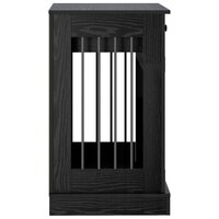 Hondenbench Meubel Zwart eiken 90 x 47,5 x 80 cm Bewerkt hout 5