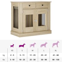Hondenbench Meubel Sonoma Eiken 90 x 47,5 x 80 cm Bewerkt hout 9