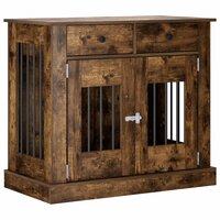 Hondenbench Meubel Gerookt eiken 90 x 47,5 x 80 cm Bewerkt hout 2