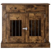Hondenbench Meubel Gerookt eiken 90 x 47,5 x 80 cm Bewerkt hout 4