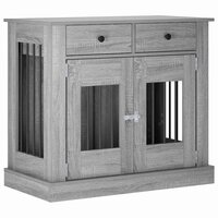 Hondenbench Meubel Grijs Sonoma 90 x 47,5 x 80 cm Bewerkt hout 2