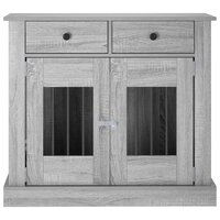 Hondenbench Meubel Grijs Sonoma 90 x 47,5 x 80 cm Bewerkt hout 4