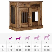 Hondenbench Meubel Oud hout 90 x 47,5 x 80 cm Bewerkt hout 9